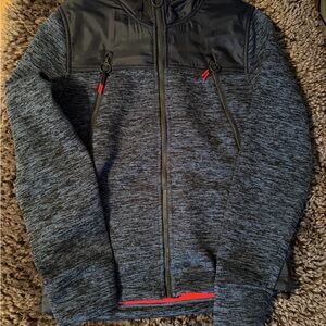 Superdry Men's Black and Gray Zip-Up Sweater